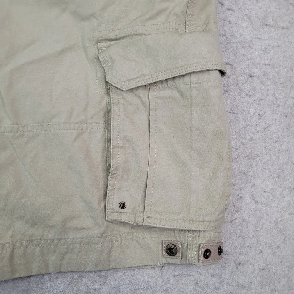 Eddie Bauer Cargo Shorts Mens 40 Canvas Khaki‎ Utility Pockets 12